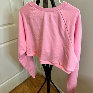 Pink Women's Cropped Sweatshirt